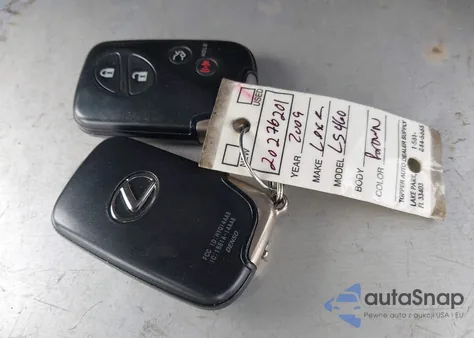 2009 Lexus Ls 460 L z USA, uszkodzony, nr VIN JTHGL46F595033650